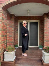 Audrey Long Sleeve Maxi in Black