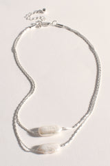 Layered Fine Pearl Silver Necklace