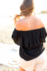 Love The Frill On Or Off Shoulder Top In Black