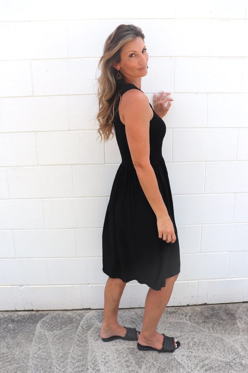 Sicily Summer Dress in Black