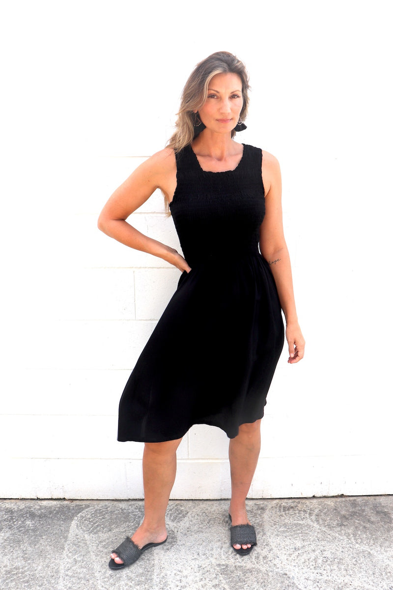 Sicily Summer Dress in Black