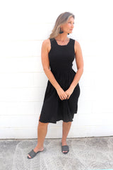 Sicily Summer Dress in Black