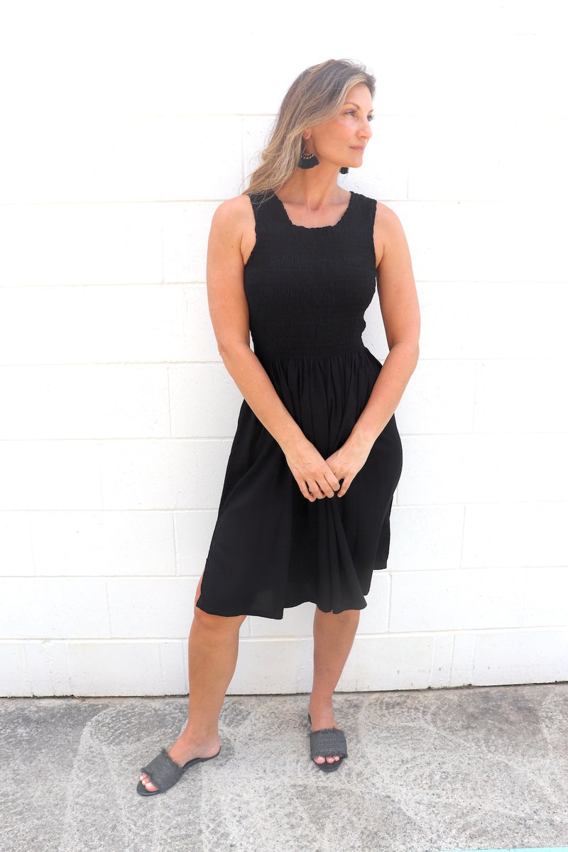 Sicily Summer Dress in Black