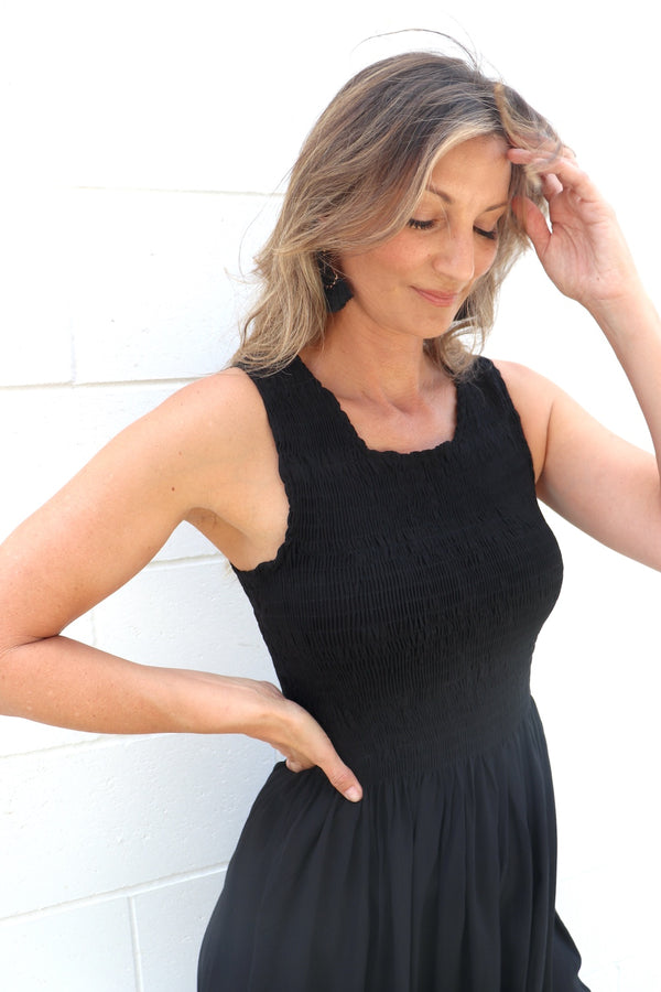 Sicily Summer Dress in Black