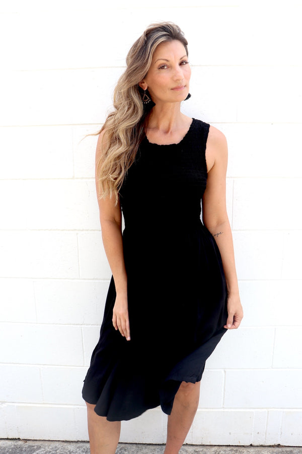 Sicily Summer Dress in Black