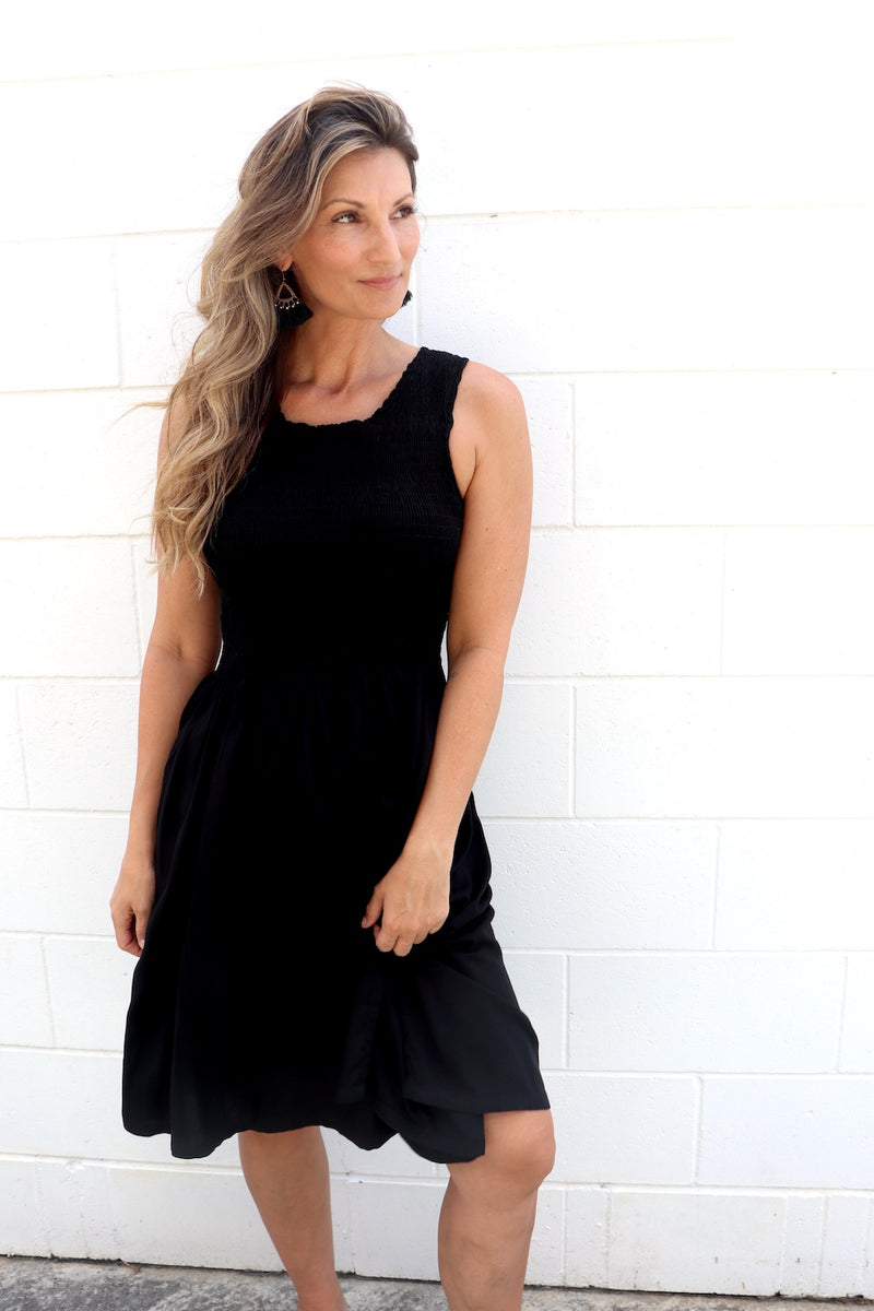 Sicily Summer Dress in Black