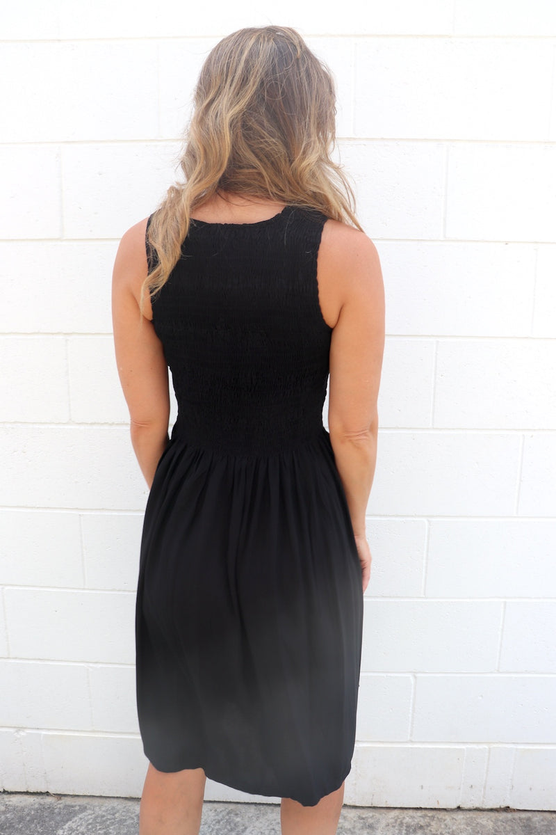 Sicily Summer Dress in Black