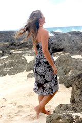 Strapless Beach Dress/Skirt in B & W Spectacular