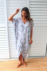 Island Holiday High Low Dress In Malta Grey