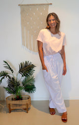 Dream Pant in LUX Cotton White