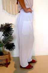 Dream Pant in LUX Cotton White