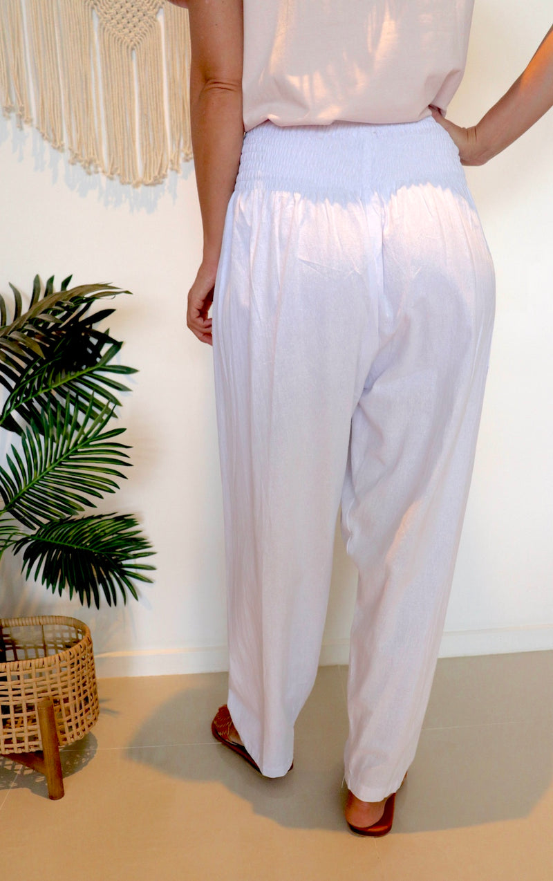 Dream Pant in LUX Cotton White