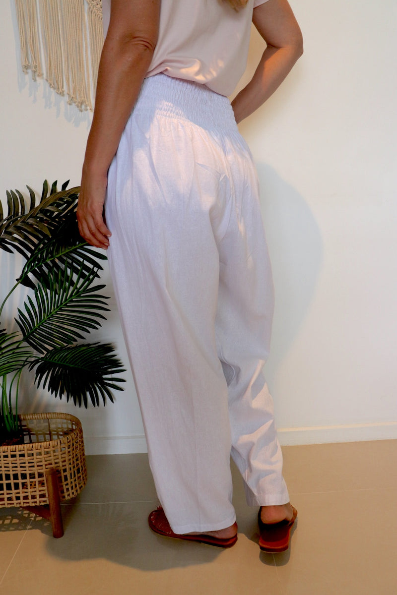 Dream Pant in LUX Cotton White