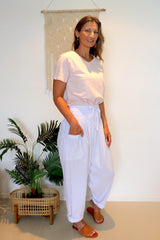 Dream Pant in LUX Cotton White