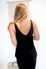 Seabreeze Singlet Top in Black