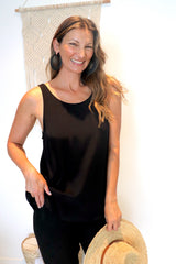 Seabreeze Singlet Top in Black