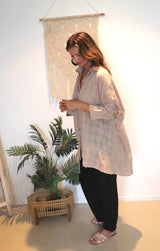 Sorrento Cotton Overshirt in Latte