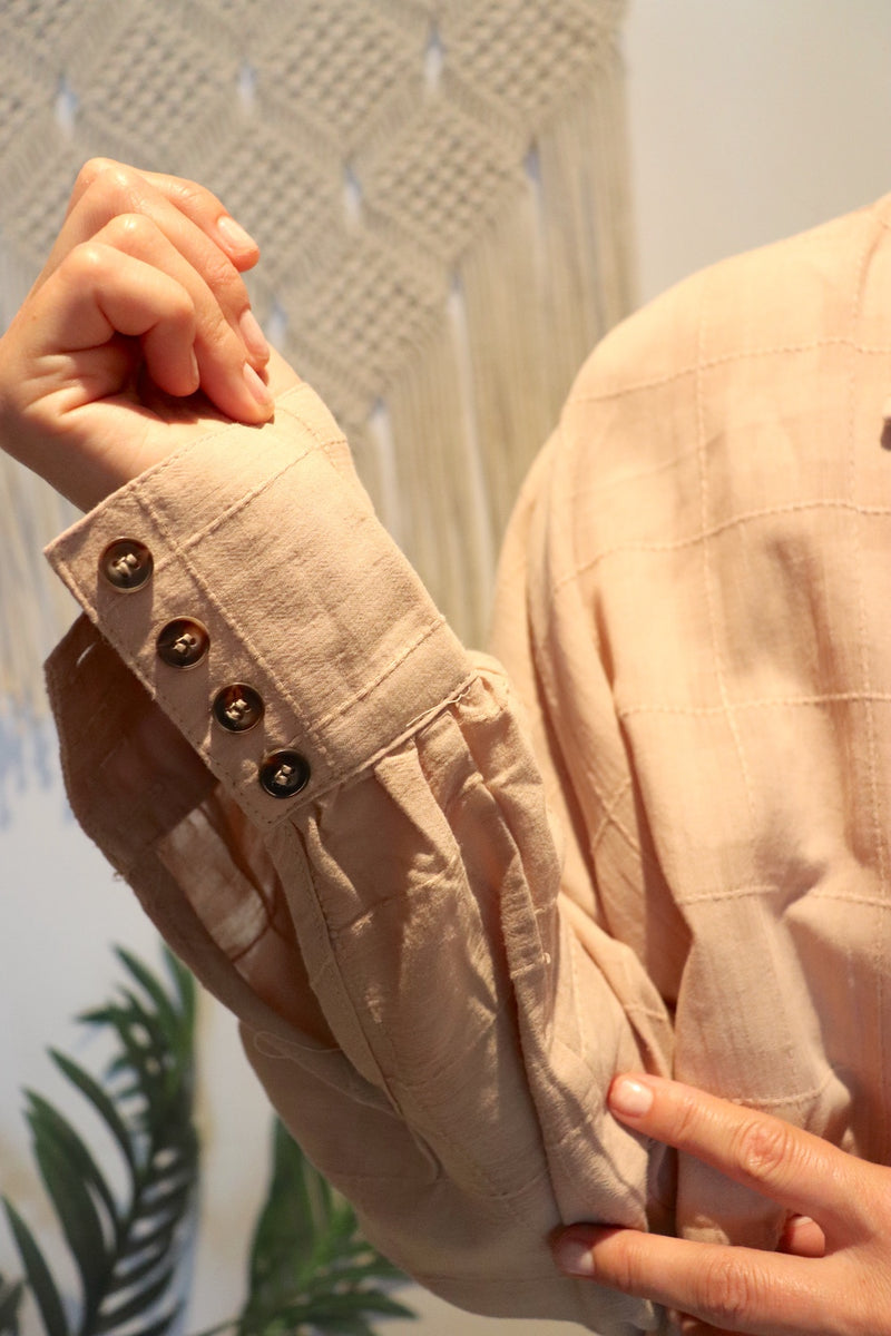 Sorrento Cotton Overshirt in Latte