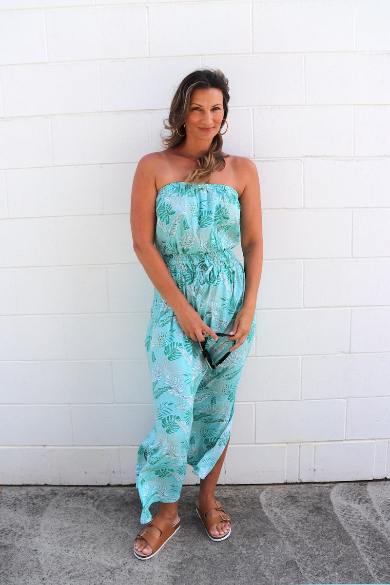 Daytripper Tube Maxi Dress In Mint Leaf