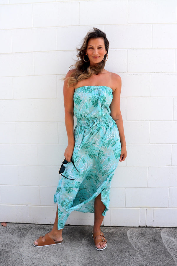 Daytripper Tube Maxi Dress In Mint Leaf