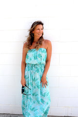 Daytripper Tube Maxi Dress In Mint Leaf