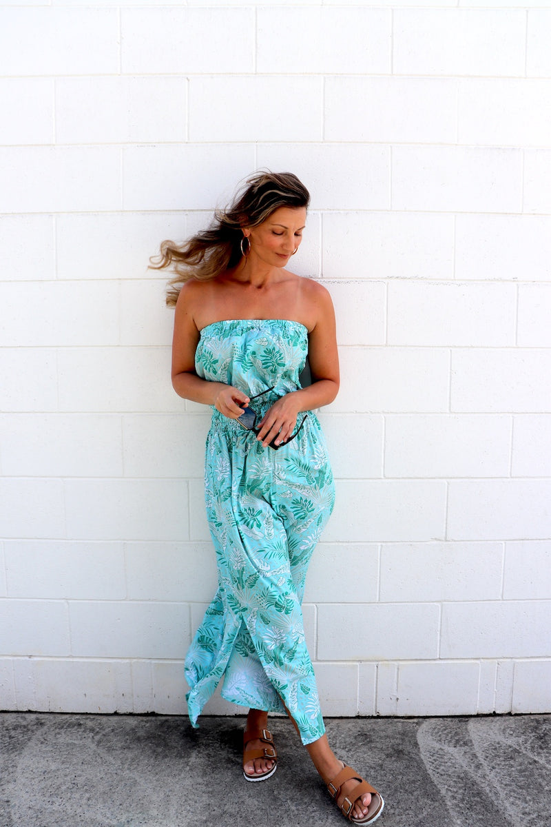 Daytripper Tube Maxi Dress In Mint Leaf