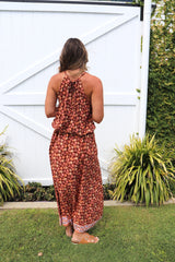 Off To Hawaii Halter Maxi Dress in Bloom