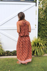 Off To Hawaii Halter Maxi Dress in Bloom