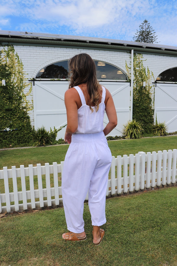 Dream Pant in LUX Cotton White