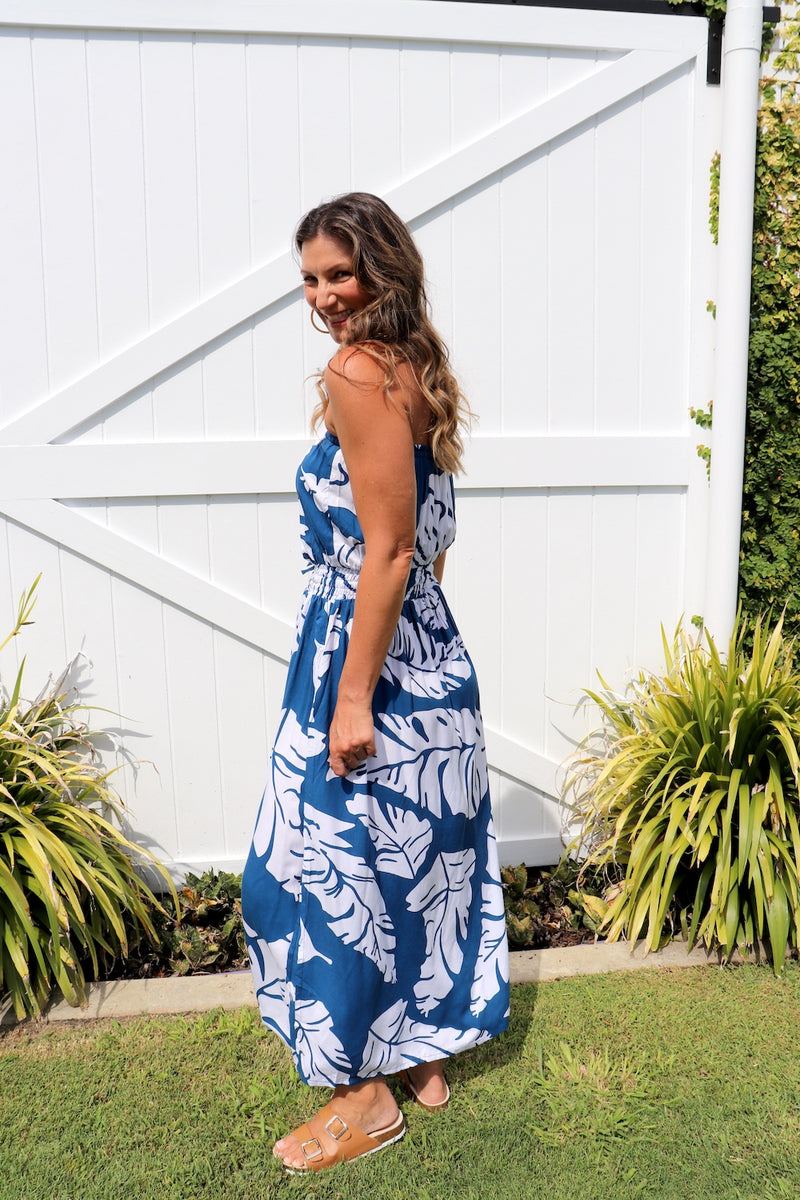 Daytripper Tube Maxi Dress In Samoa Blue