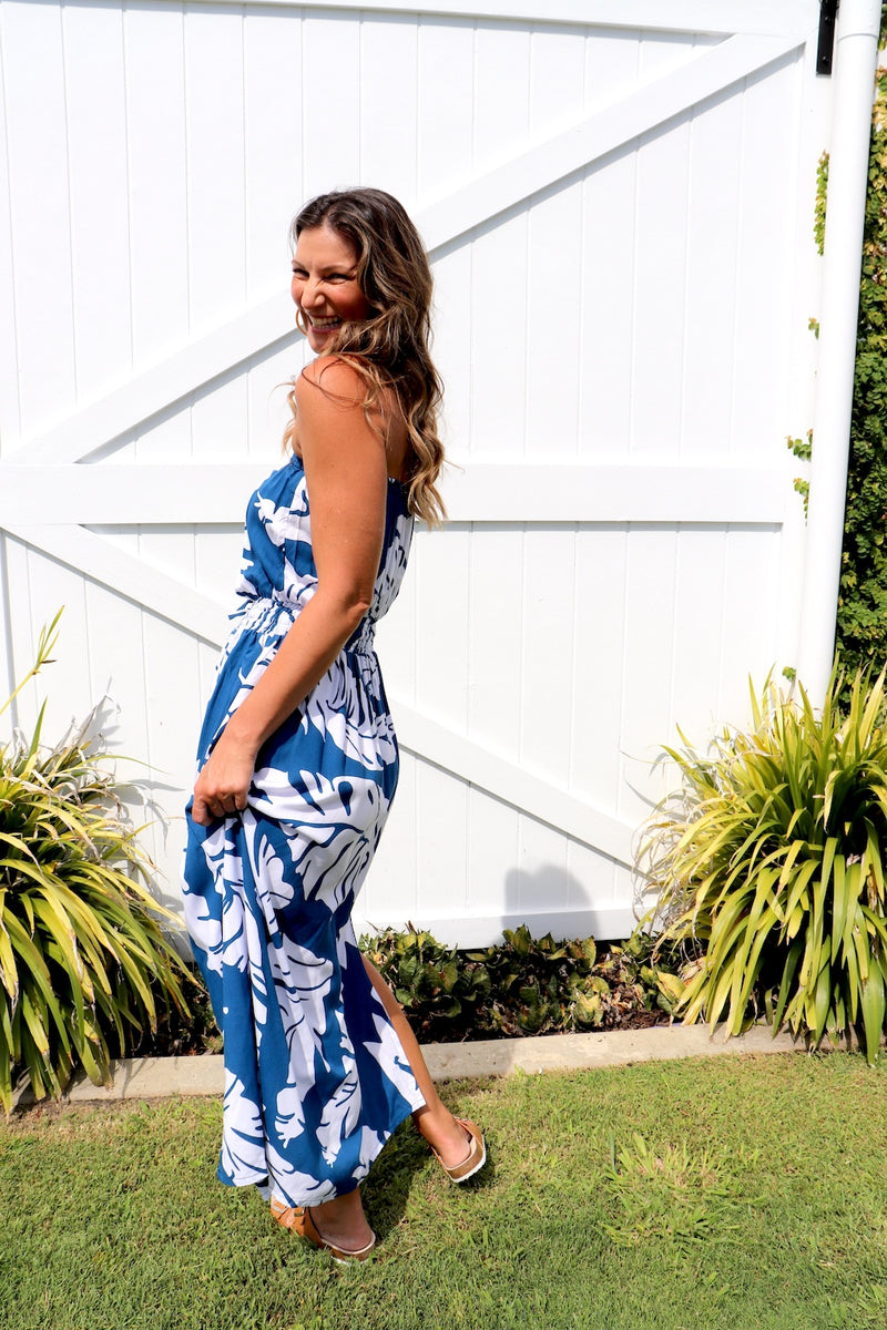 Daytripper Tube Maxi Dress In Samoa Blue