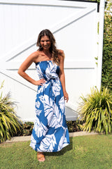 Daytripper Tube Maxi Dress In Samoa Blue