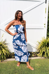 Daytripper Tube Maxi Dress In Samoa Blue