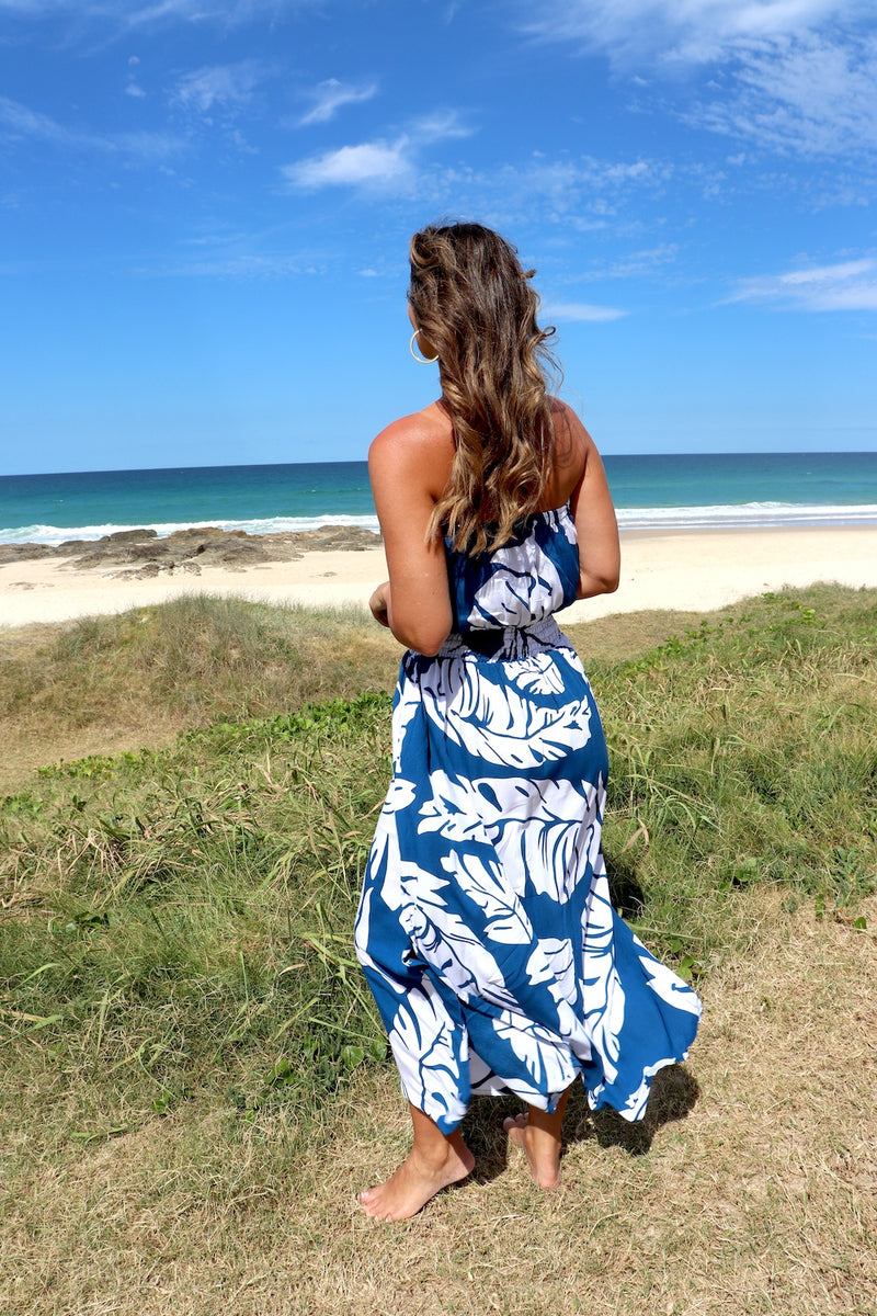 Daytripper Tube Maxi Dress In Samoa Blue