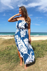 Daytripper Tube Maxi Dress In Samoa Blue