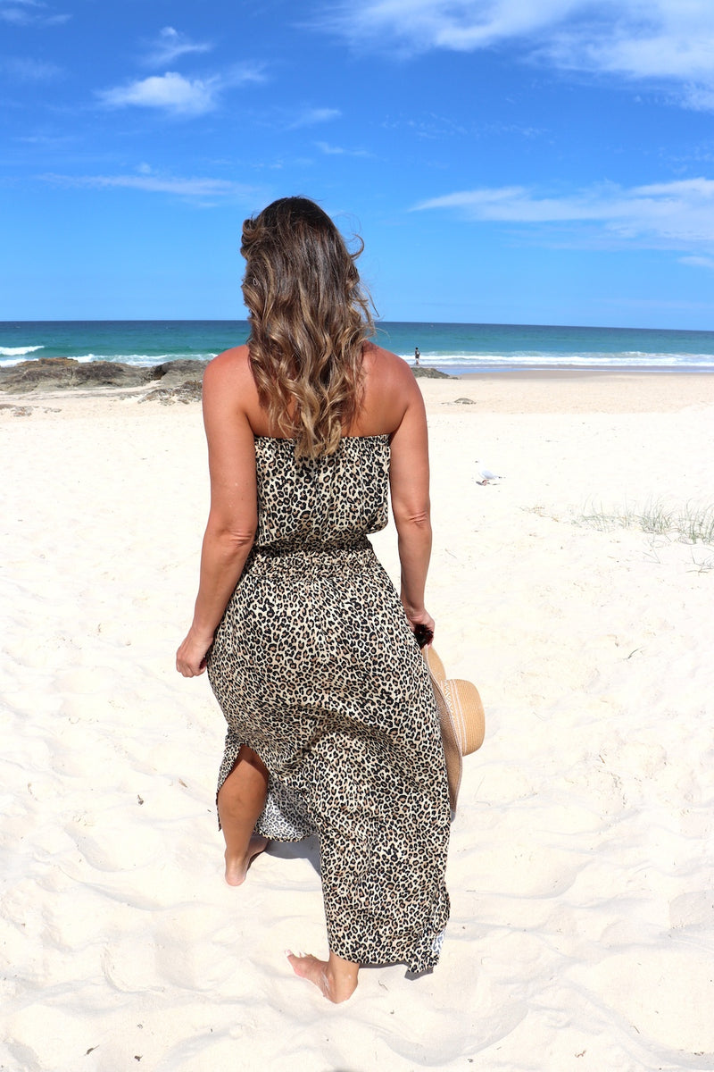 Daytripper Tube Maxi Dress In Leopard