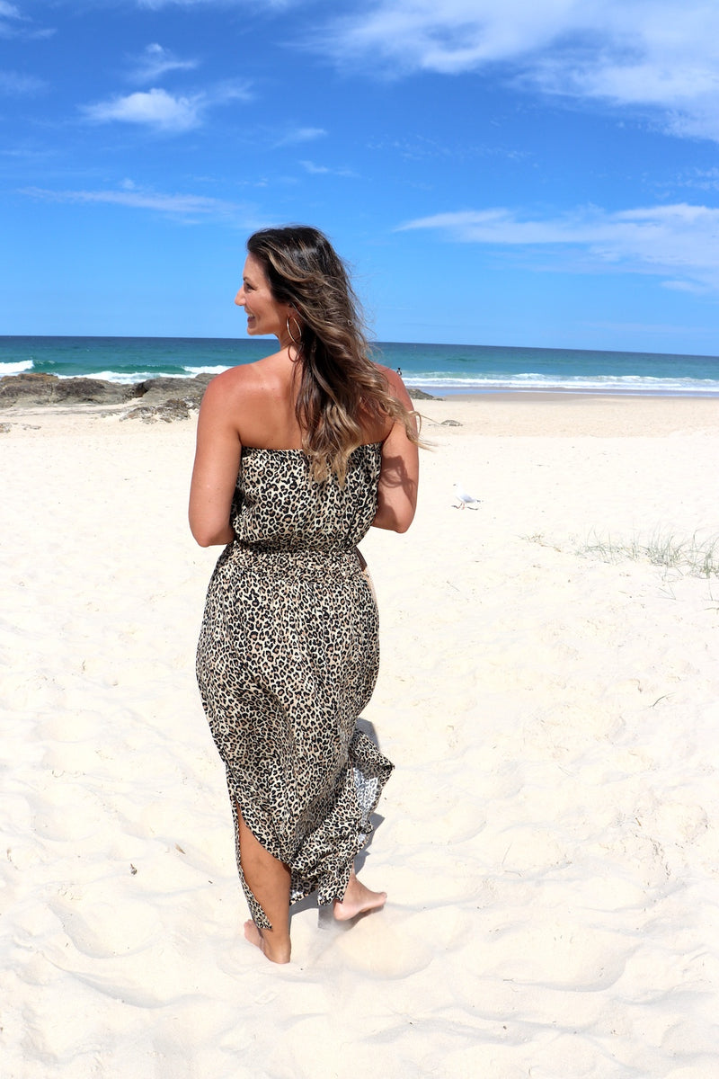 Daytripper Tube Maxi Dress In Leopard