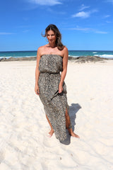 Daytripper Tube Maxi Dress In Leopard