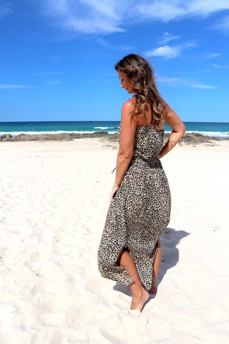 Daytripper Tube Maxi Dress In Leopard