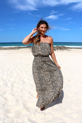 Daytripper Tube Maxi Dress In Leopard