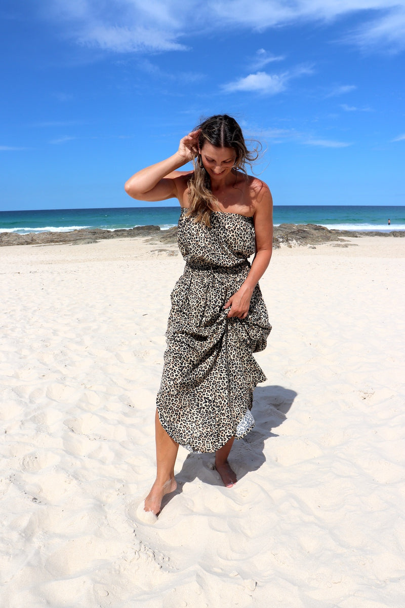 Daytripper Tube Maxi Dress In Leopard