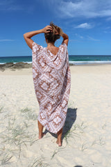 Island Holiday High Low Dress In Malta Mocha