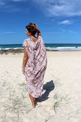 Island Holiday High Low Dress In Malta Mocha