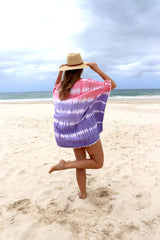 Short Pom Pom Kaftan in Fairy Floss Purple Pink