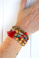 Boho Beaded Bracelet in Colour