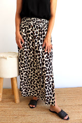 Merci Maxi Skirt In Black Jaguar