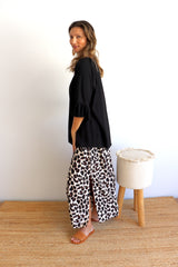 Merci Maxi Skirt In Black Jaguar