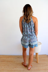 Tahiti Jumpsuit In Blue Seaflower