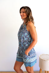 Tahiti Jumpsuit In Blue Seaflower