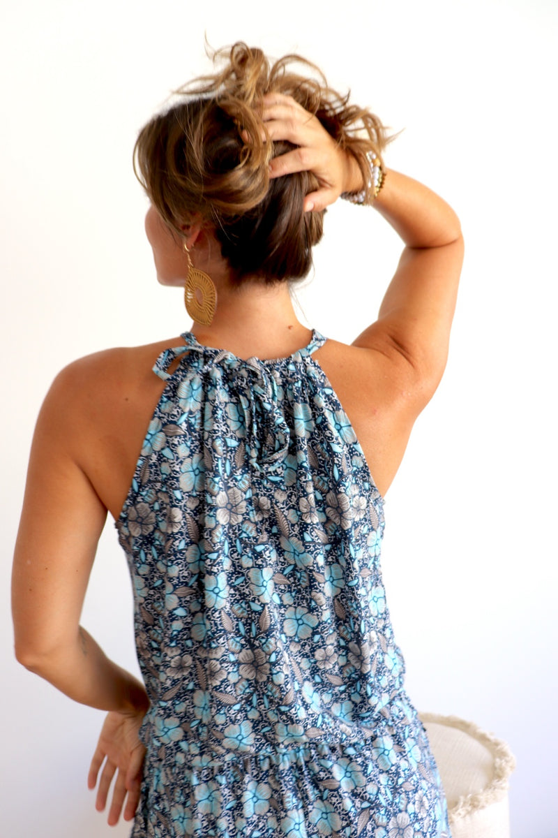 Tahiti Jumpsuit In Blue Seaflower